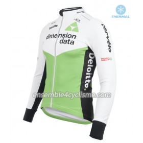 Maillot Cyclisme 2018 Dimension Data Femme Hiver Thermal Fleece N001